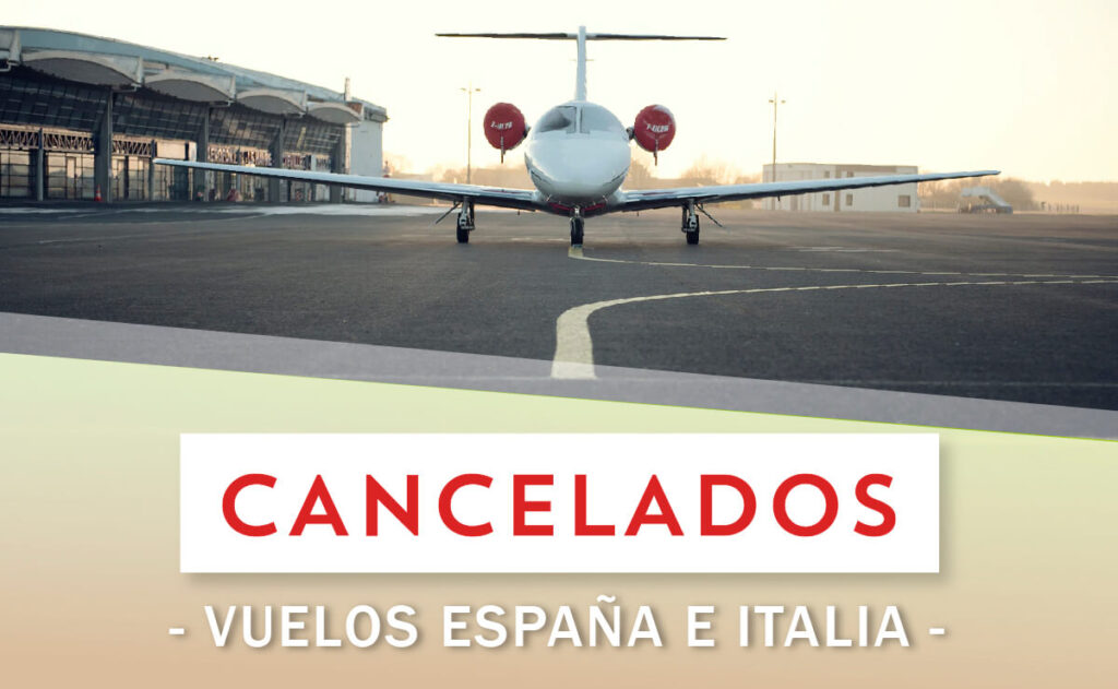 Vuelos cancelados España Italia
