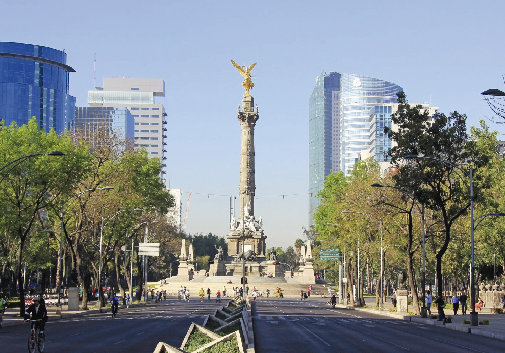 Una de las calles principales de la Ciudad de México.