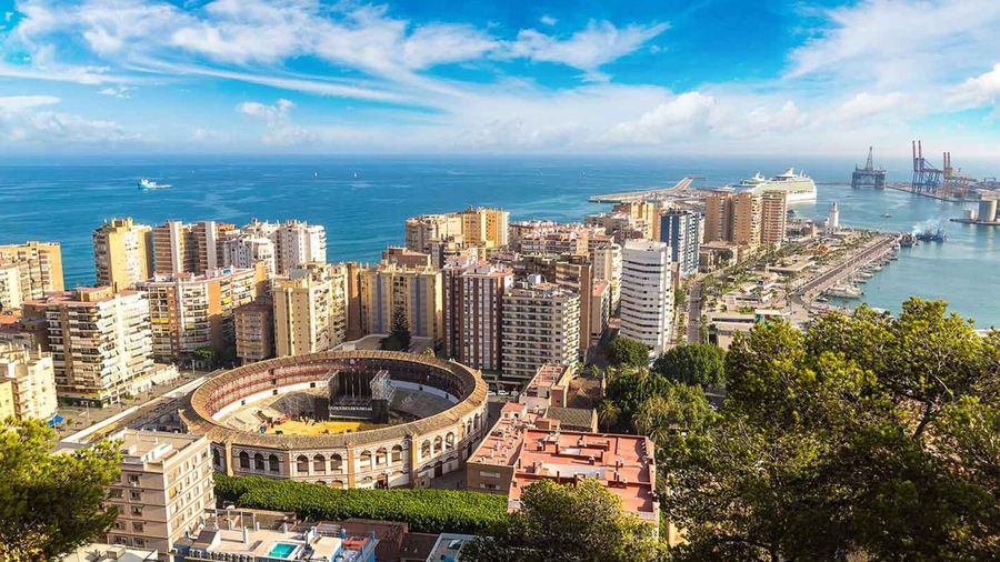 Puerto de Málaga visto desde Gibralfaro