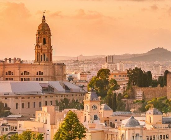 Catedral de Málaga al atardecer
