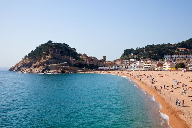 Playa de Tossa de Mar en la Costa Brava